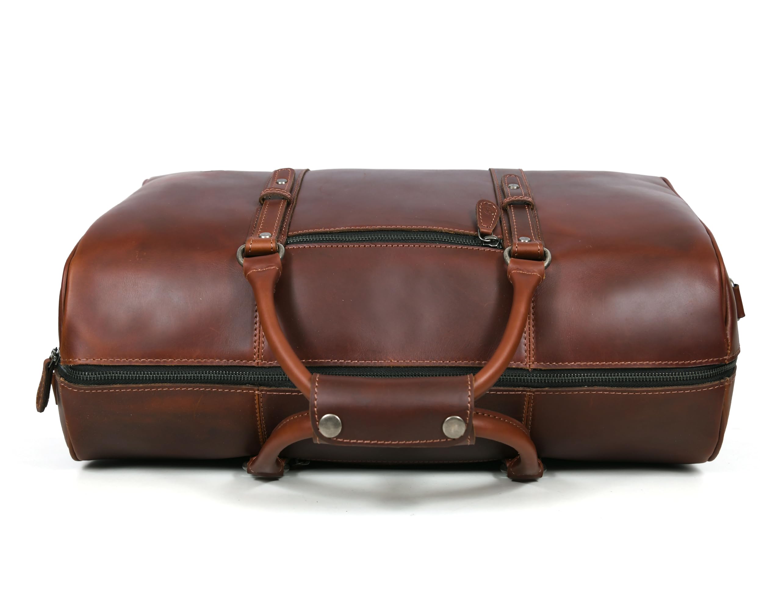Leather Travel Duffel Bag for Men & Women