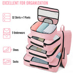 Veken Travel Cubes - 8 Piece Set - Luggage Travel Bags by Handbags Specialist Headquarter | Available at Handbags Specialist Headquarter