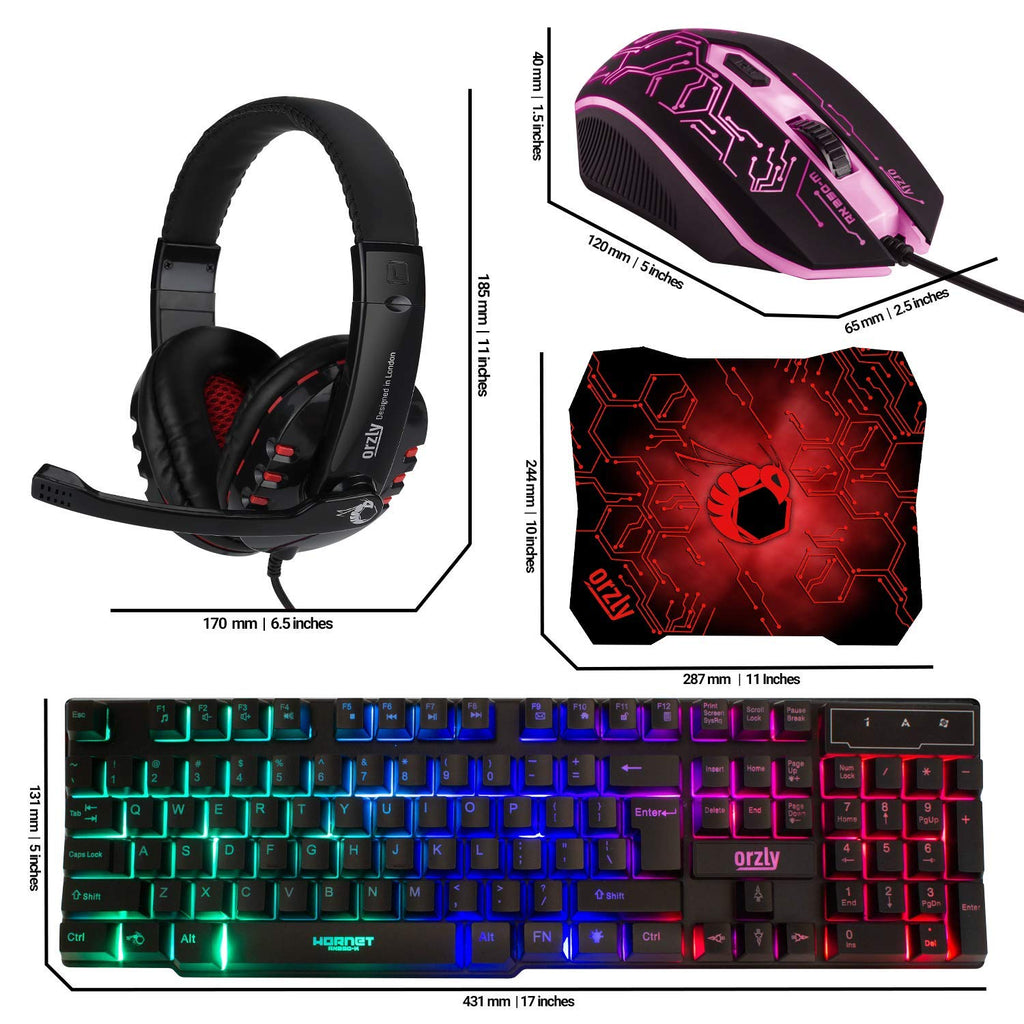 Hornet RX-250: 4-in-1 RGB Gaming Gear Bundle - Gaming Accessories by Handbags Specialist Headquarter | Available at Handbags Specialist Headquarter