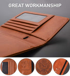 HerriaT RFID Leather Passport Wallet - Gray -  by Handbags Specialist Headquarter | Available at Handbags Specialist Headquarter