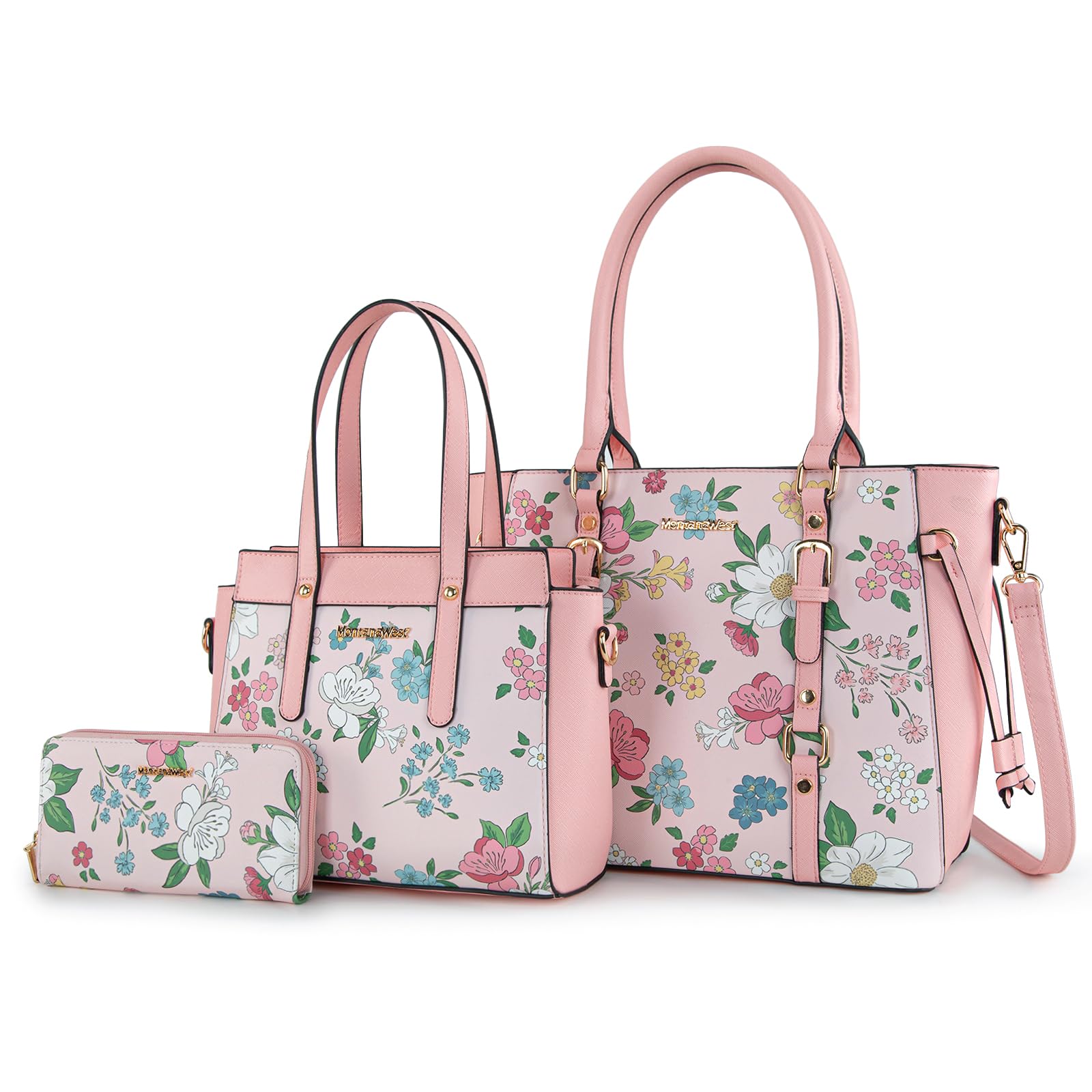 Montana West Luxe Trio: Tote, Wallet & Satchel Set