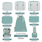 TravelMate 8-Piece Packing Cubes - Luggage Travel Bags by Handbags Specialist Headquarter | Available at Handbags Specialist Headquarter