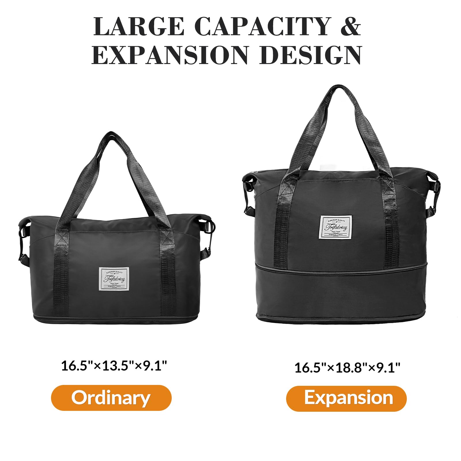 Pink Expandable Travel Duffel with Wet Pocket -  by Handbags Specialist Headquarter | Available at Handbags Specialist Headquarter