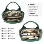 BOSTANTEN Leather Satchel Crossbody Handbag for Women