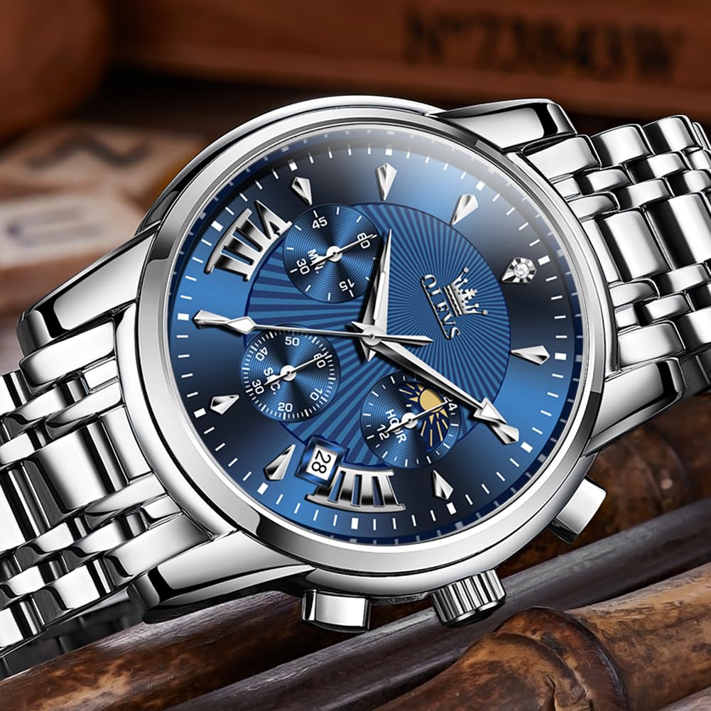 EclipseTime: Luminous Men's Luxury Chrono Watch