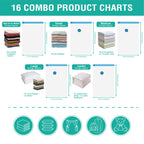 CozyVac Travel Bags with Pump - 6 Pack Space Savers -  by Handbags Specialist Headquarter | Available at Handbags Specialist Headquarter