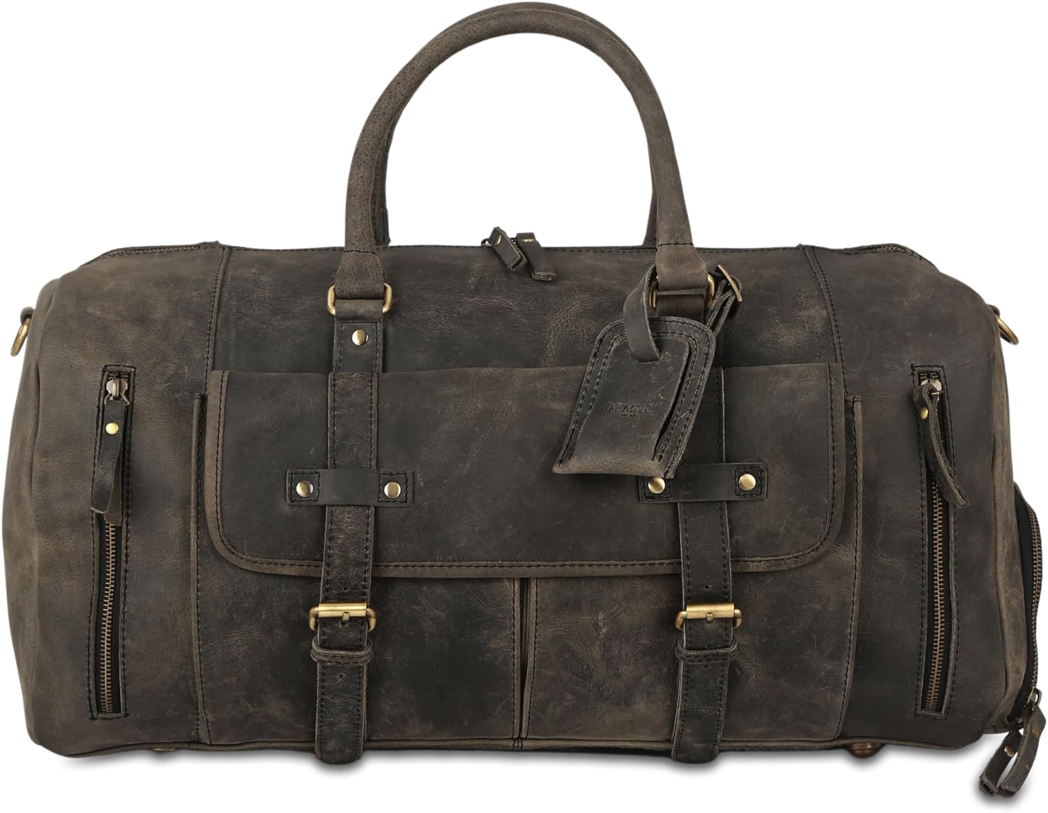 Leather Travel Duffle Bag Cabin Friendly Carry-On