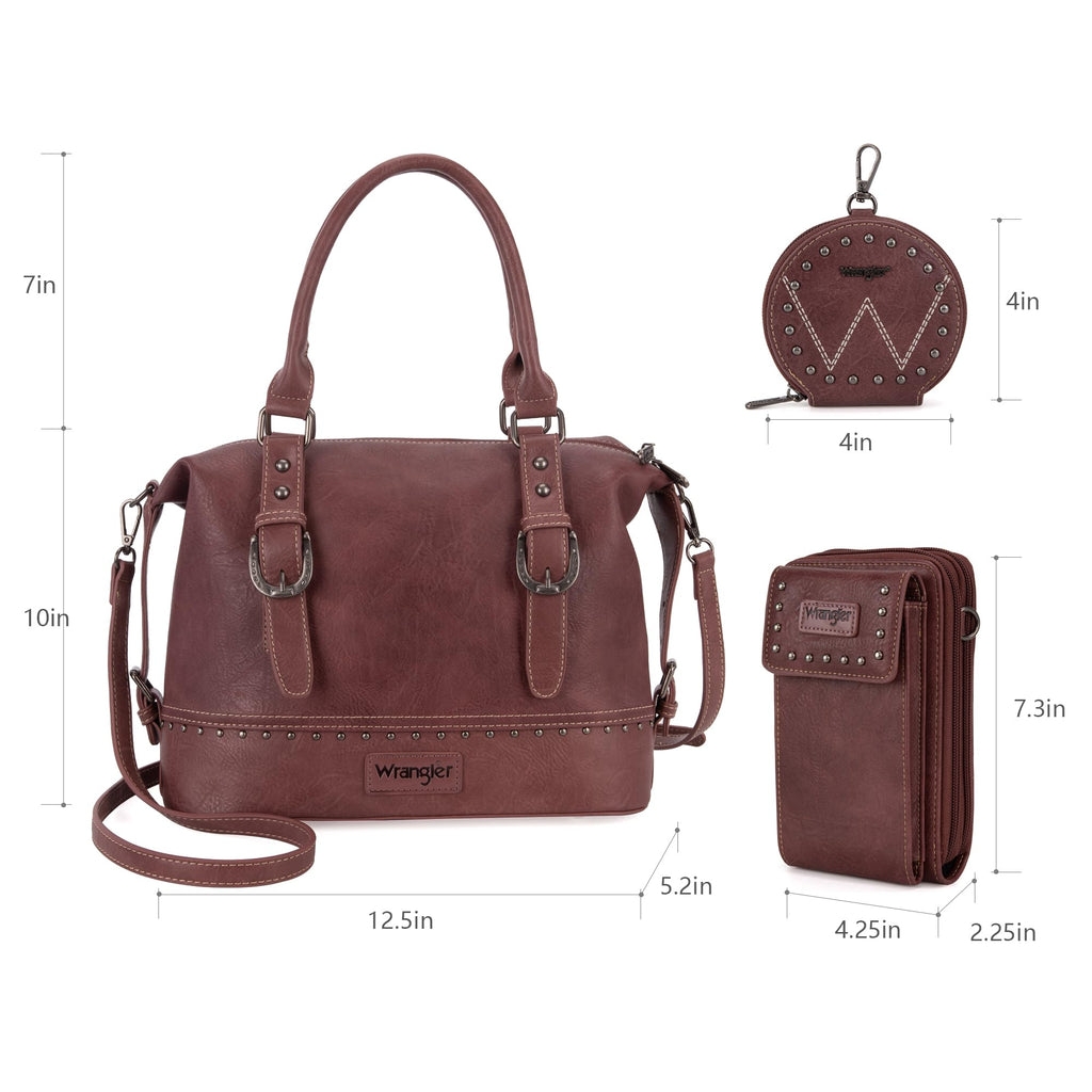Wrangler Women's Trio: Satchel, Phone Bag & Coin Purse