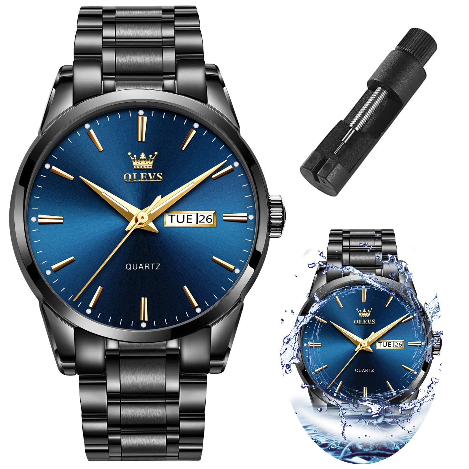 EclipseTime: Luminous Men's Luxury Chrono Watch