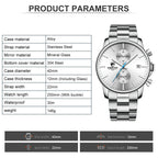 Golden Hour Elite Chrono Steel Men’s Quartz Watch