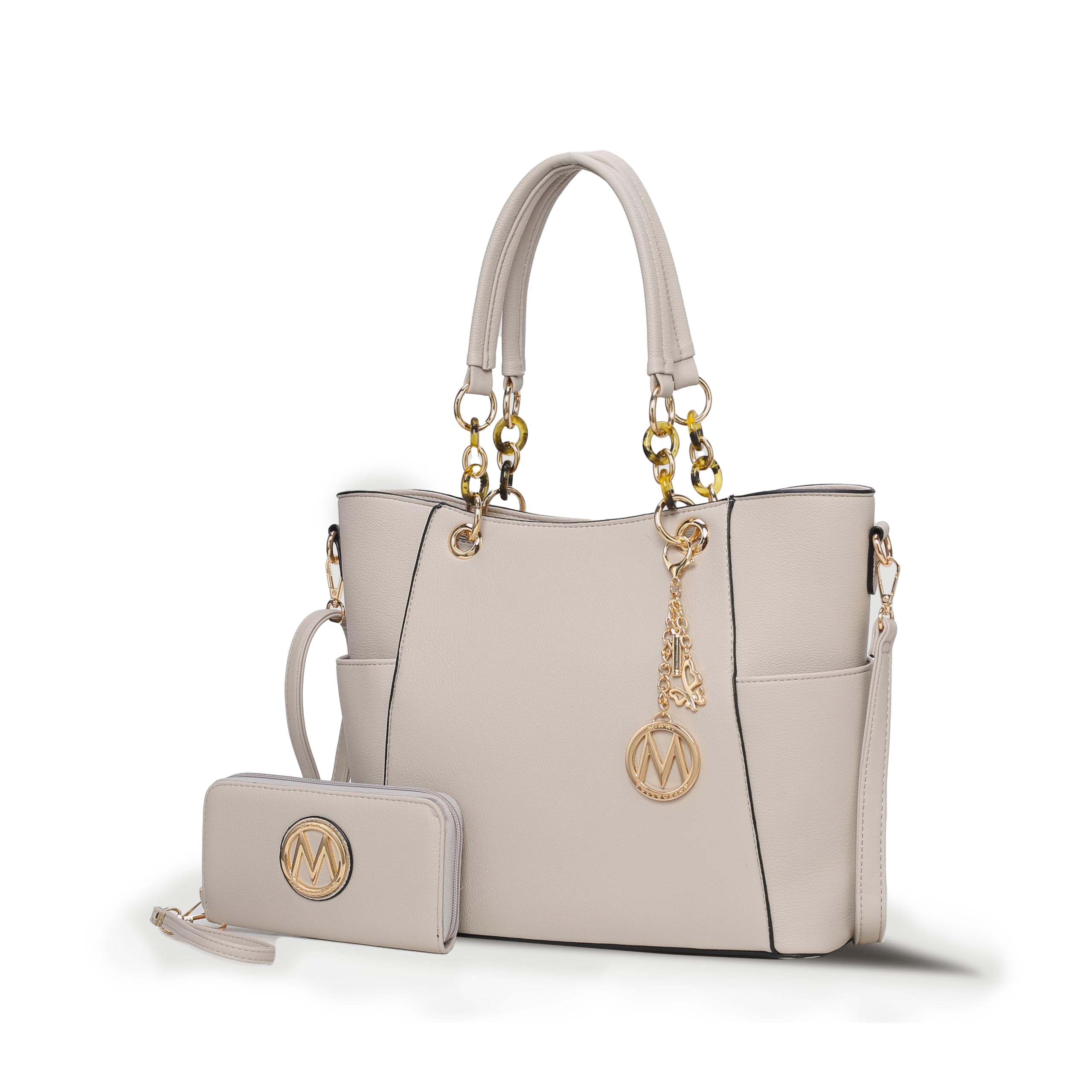 MKF Collection Vegan Leather Tote & Wallet Set