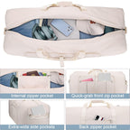 120L Foldable Waterproof Travel Duffel Bag with Shoe Compartment