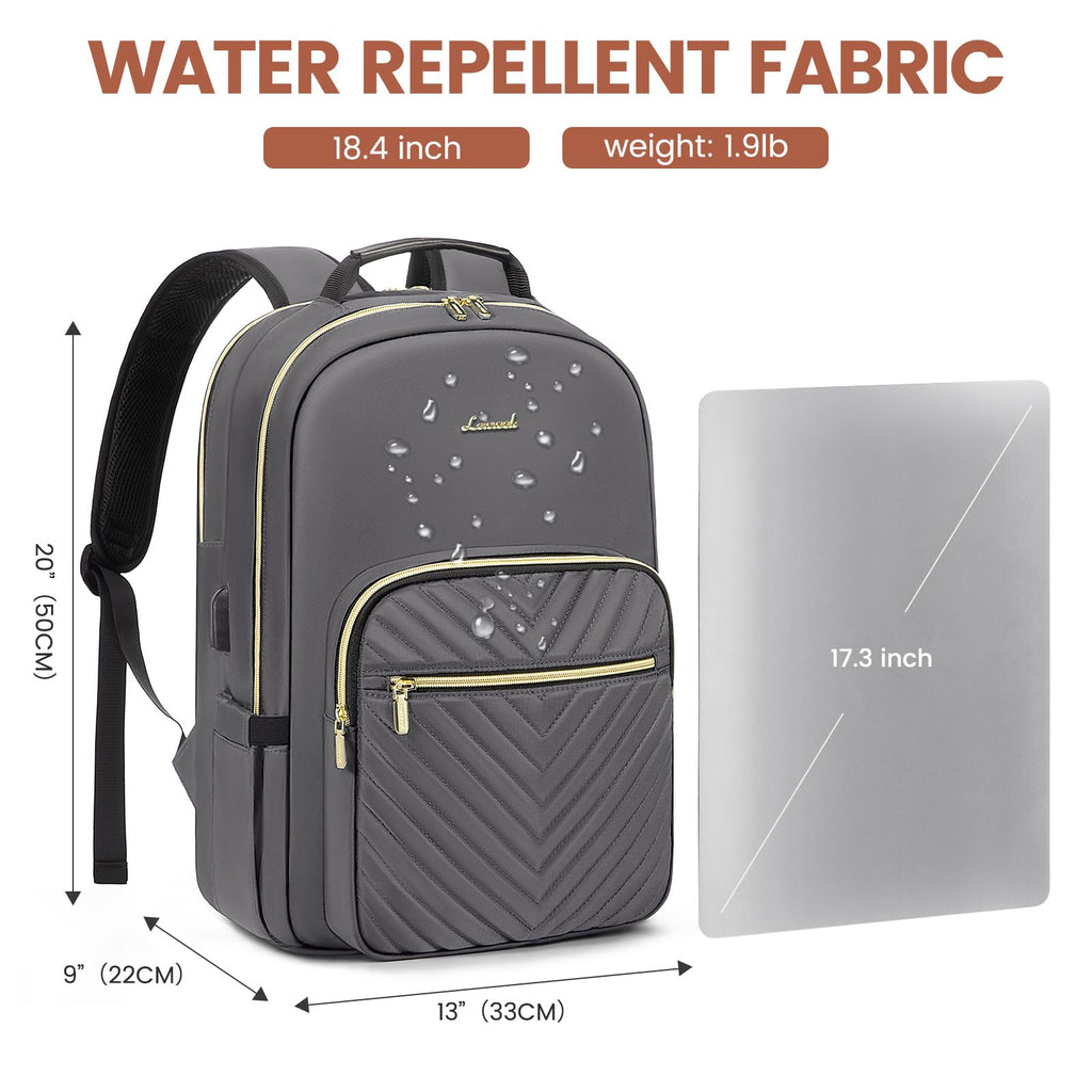 Chic Leather Laptop Backpack for Women - LoveVook - Backpack Bags by Handbags Specialist Headquarter | Available at Handbags Specialist Headquarter