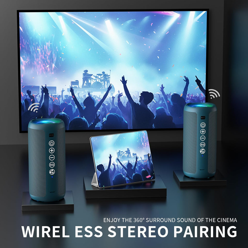 Ortizan AquaBass: IPX7 Bluetooth Speaker & Gift Pick - Decor by Handbags Specialist Headquarter | Available at Handbags Specialist Headquarter