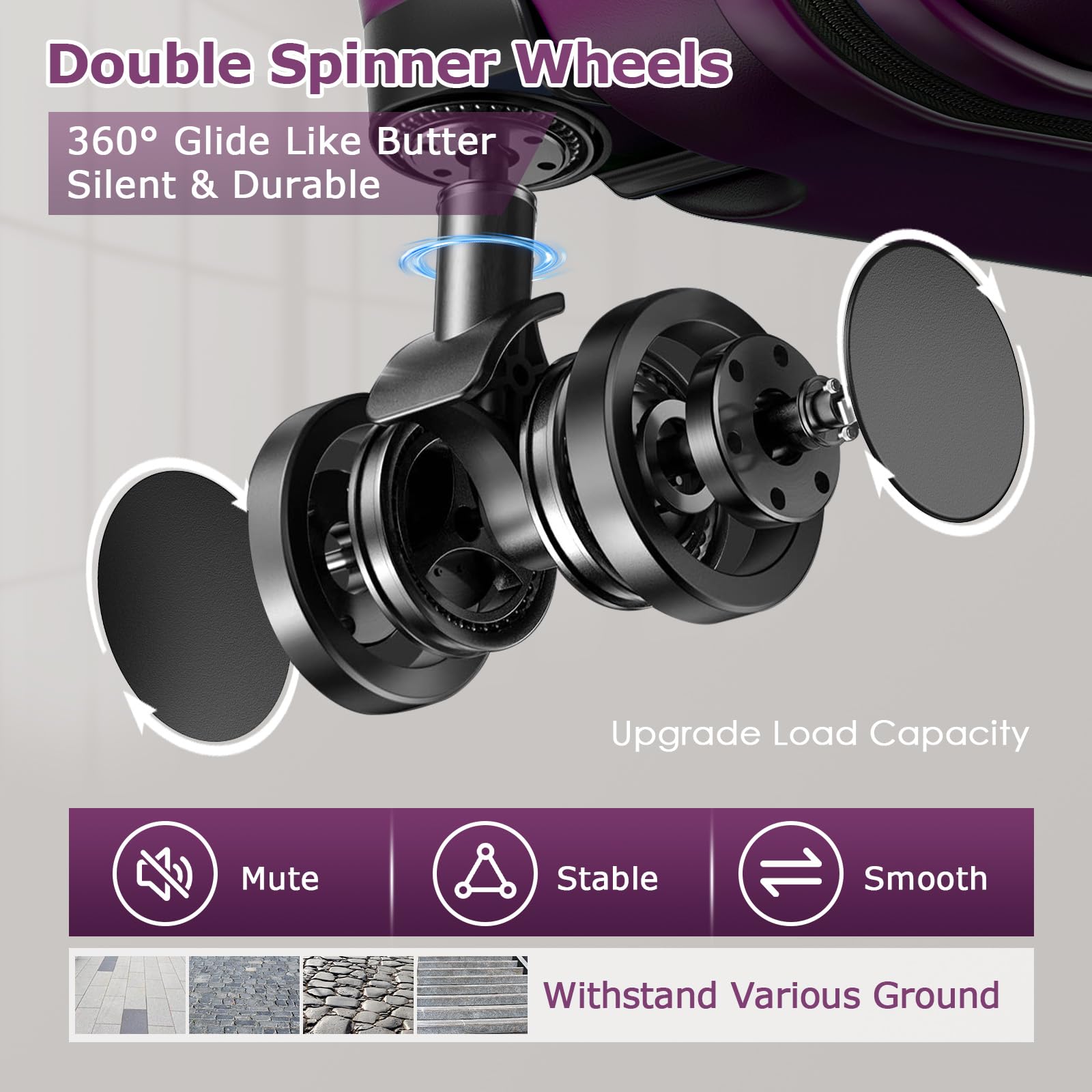 BEOW Spinner Luggage Set - Luggage Travel Bags by Handbags Specialist Headquarter | Available at Handbags Specialist Headquarter