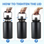 HydraGuard 128oz: Dual-Vacuum Stainless Water Jug - Water Bottles by Handbags Specialist Headquarter | Available at Handbags Specialist Headquarter