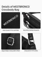 WestBronco ZipSatchel: Women's Medium Crossbody Bag - Handbags by Handbags Specialist Headquarter | Available at Handbags Specialist Headquarter
