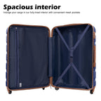 Coolife 3-Piece Hardshell Luggage Set - Navy