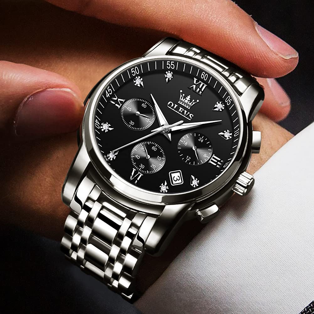 EclipseTime: Luminous Men's Luxury Chrono Watch