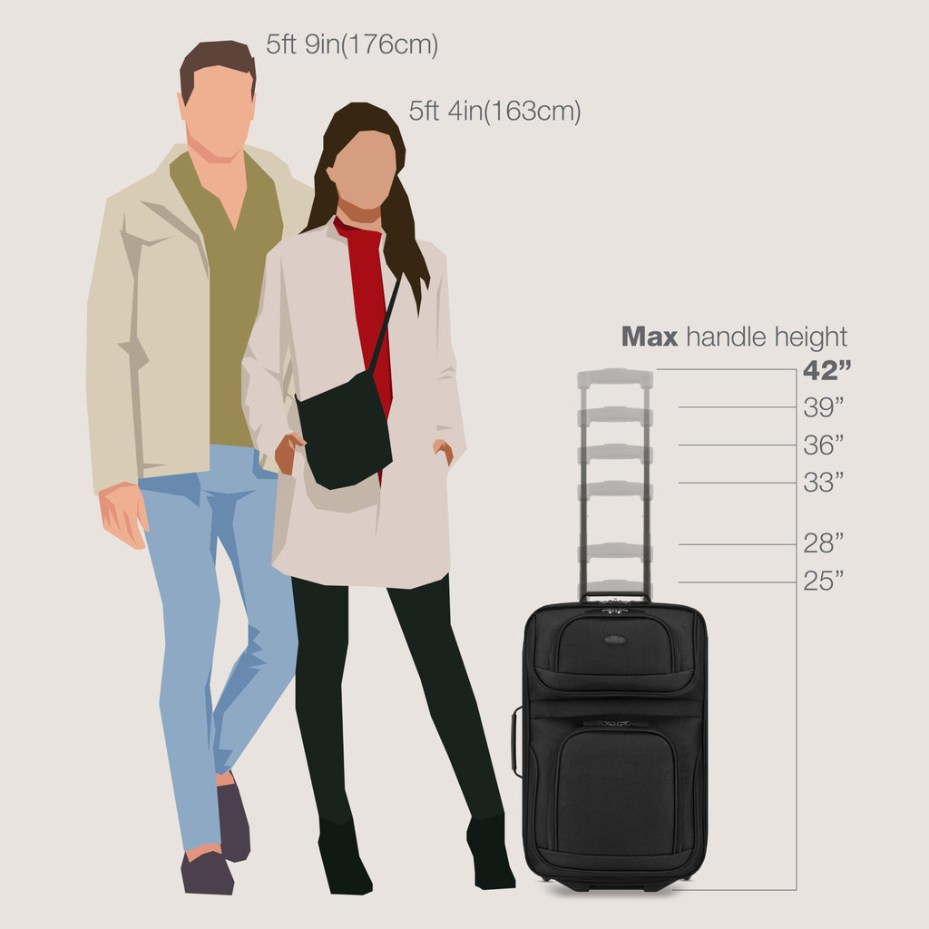 U.S. Traveler Rio Expandable Orange Carry-on -  by Handbags Specialist Headquarter | Available at Handbags Specialist Headquarter