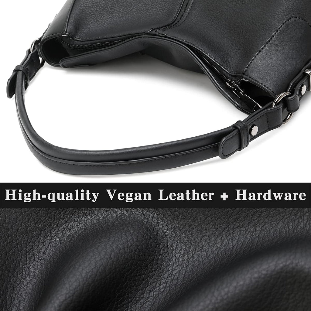 Lapsting Boho Faux Leather Hobo Shoulder Bag