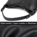 Lapsting Boho Faux Leather Hobo Shoulder Bag
