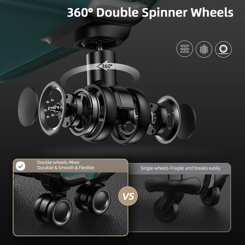 SHOWKOO Armygreen 3-Piece Expandable Luggage Set - Luggage Travel Bags by Handbags Specialist Headquarter | Available at Handbags Specialist Headquarter