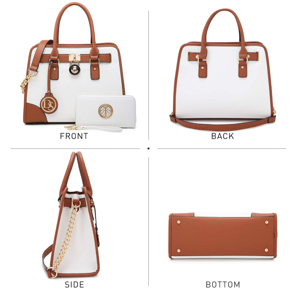 Dasein Women’s 2pcs Satchel & Shoulder Bag Set