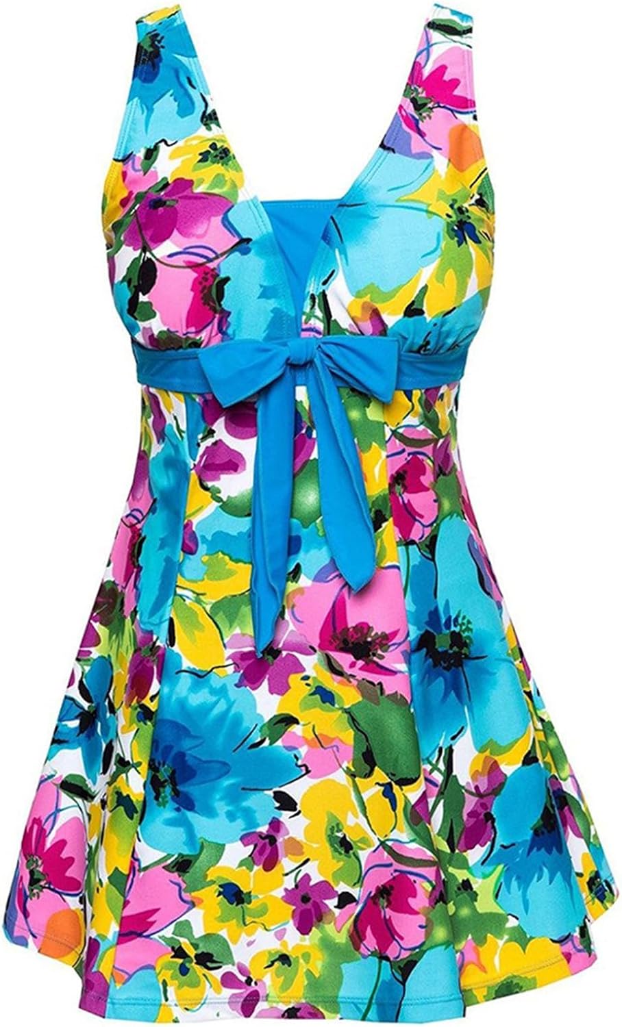 Plus Size Tummy Control Swimdress with Boyshorts