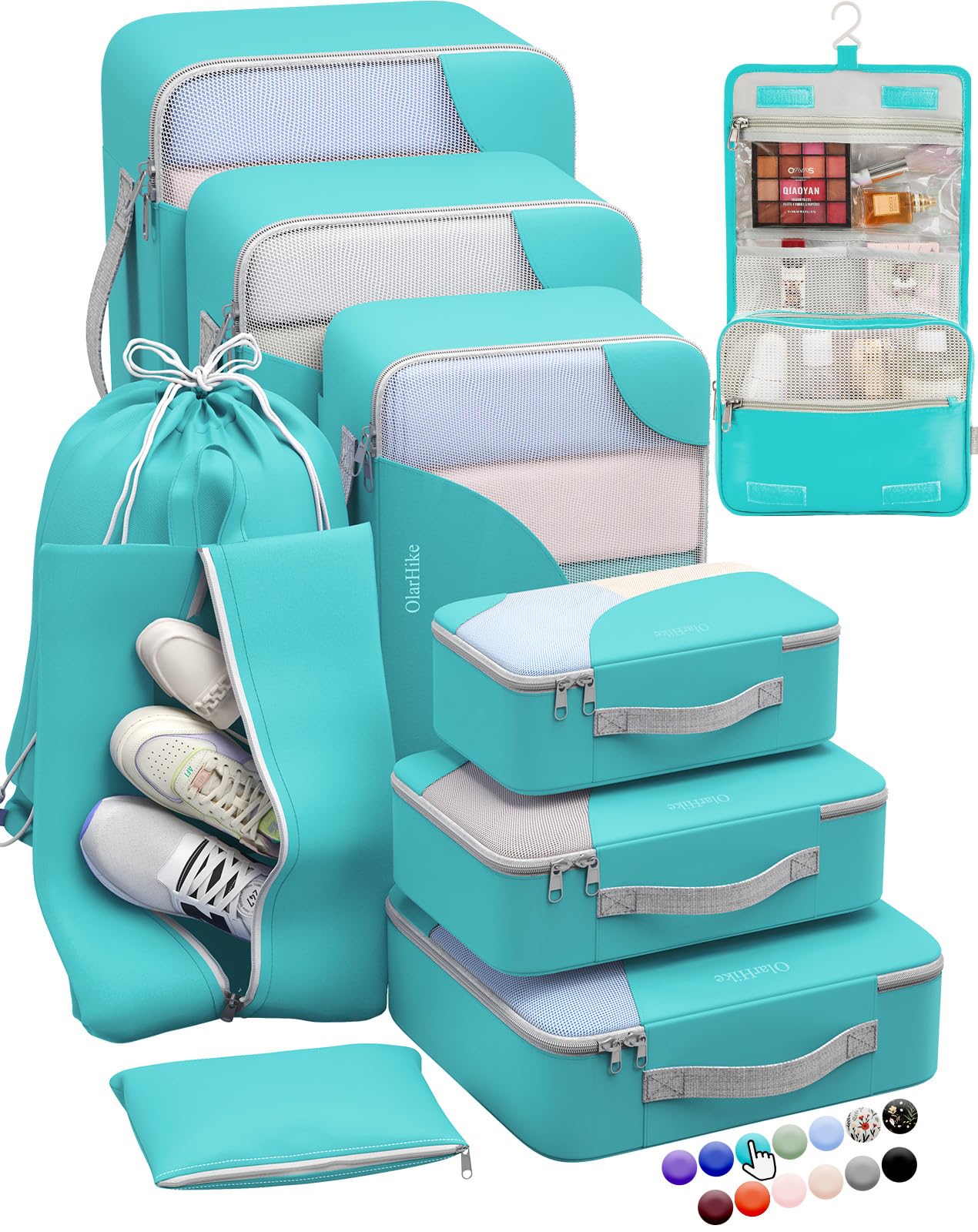 OlarHike Travel Cube Set - Cream Organizer & Gifts -  by Handbags Specialist Headquarter | Available at Handbags Specialist Headquarter