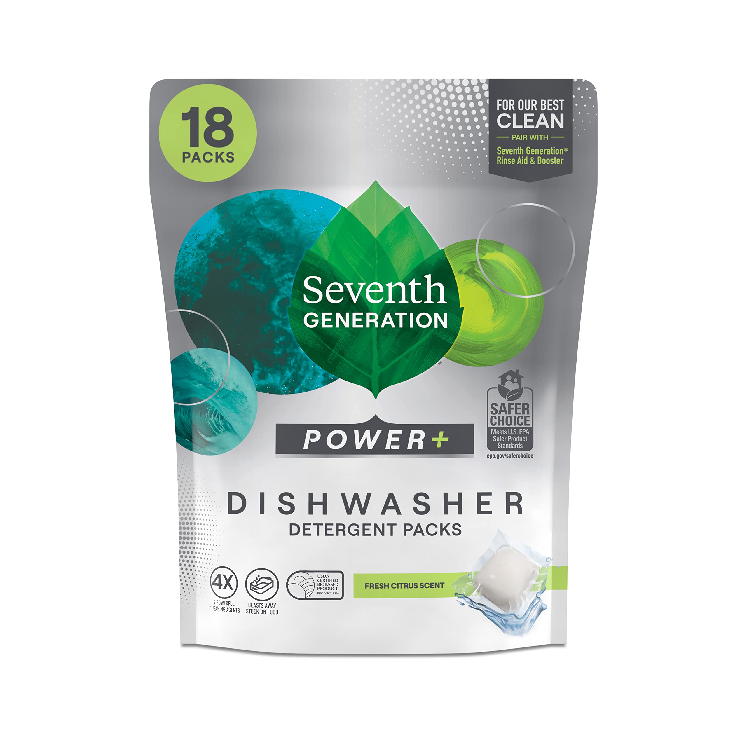 SeventhGen Citrus Sparkle Dishwasher Tabs Duo Pack -  by Handbags Specialist Headquarter | Available at Handbags Specialist Headquarter