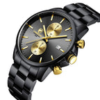 Golden Hour Elite Chrono Steel Men’s Quartz Watch