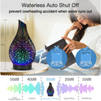 SereneMist Glass: 120ml 7-Color Aromatherapy Diffuser