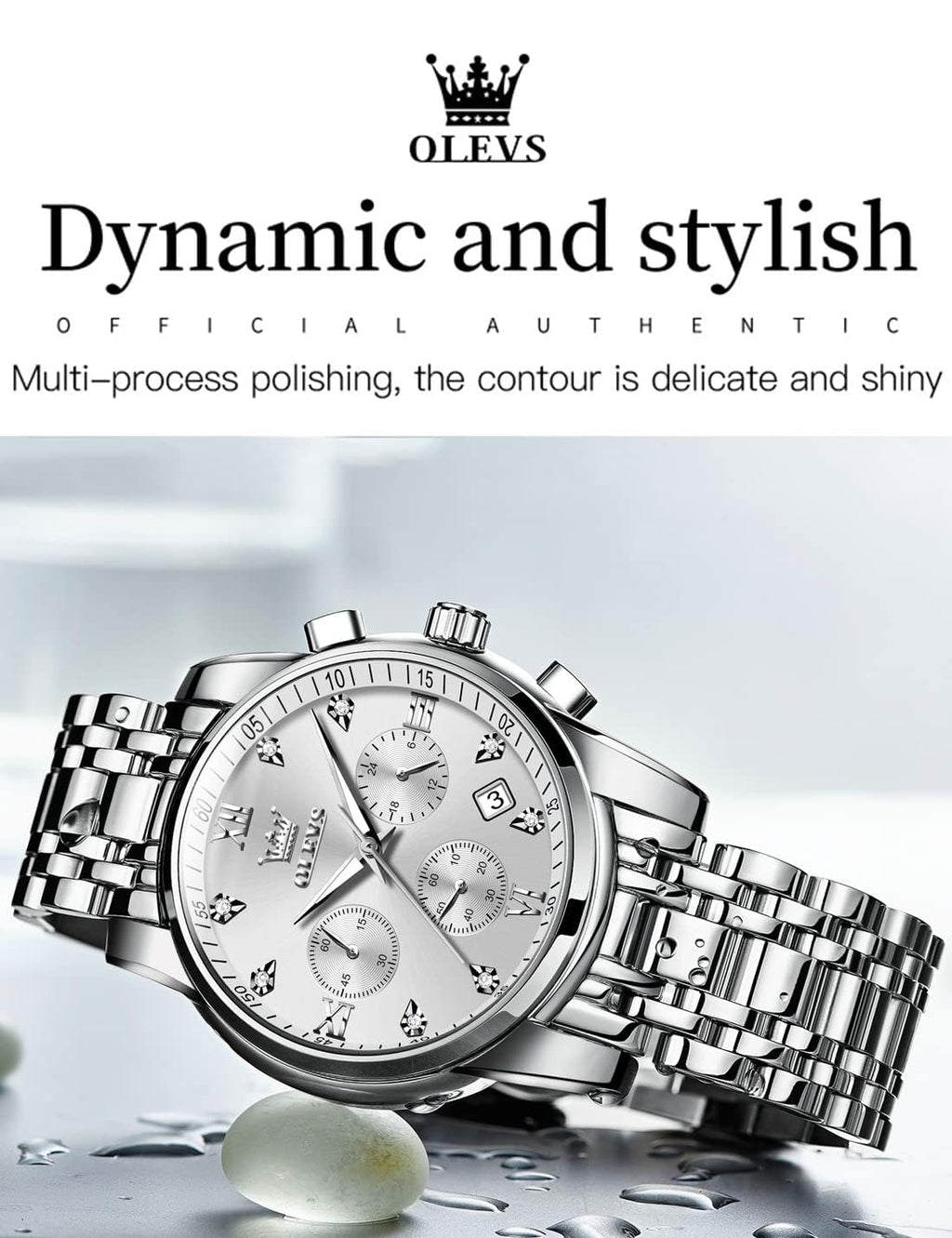 EclipseTime: Luminous Men's Luxury Chrono Watch