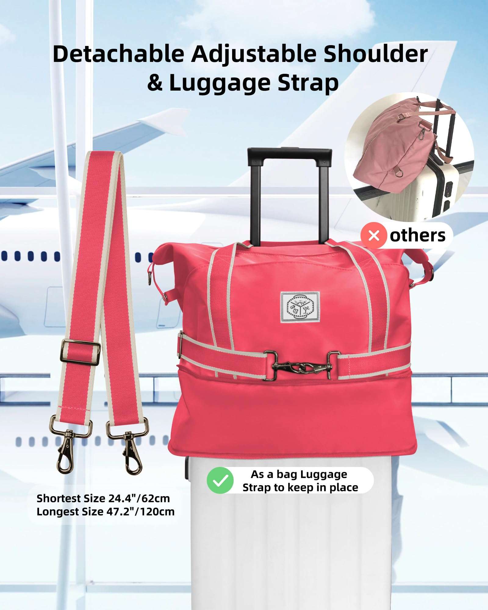 WALNEW Foldable Waterproof Travel Duffel Bag - Luggage Travel Bags by Handbags Specialist Headquarter | Available at Handbags Specialist Headquarter