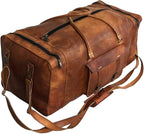 Leather Duffle Bag for Men - 21 Brown