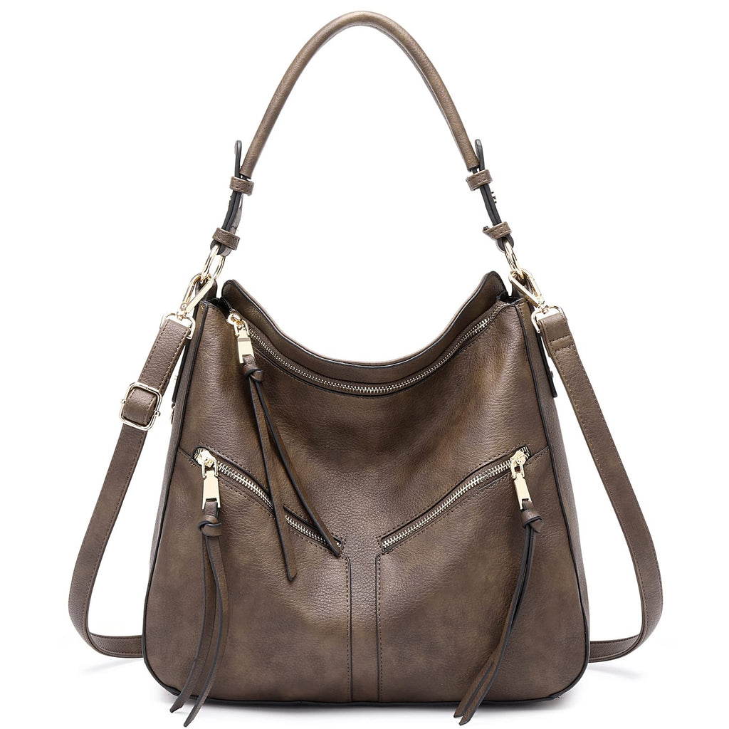 Lapsting Boho Faux Leather Hobo Shoulder Bag