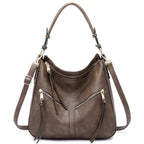 Lapsting Boho Faux Leather Hobo Shoulder Bag