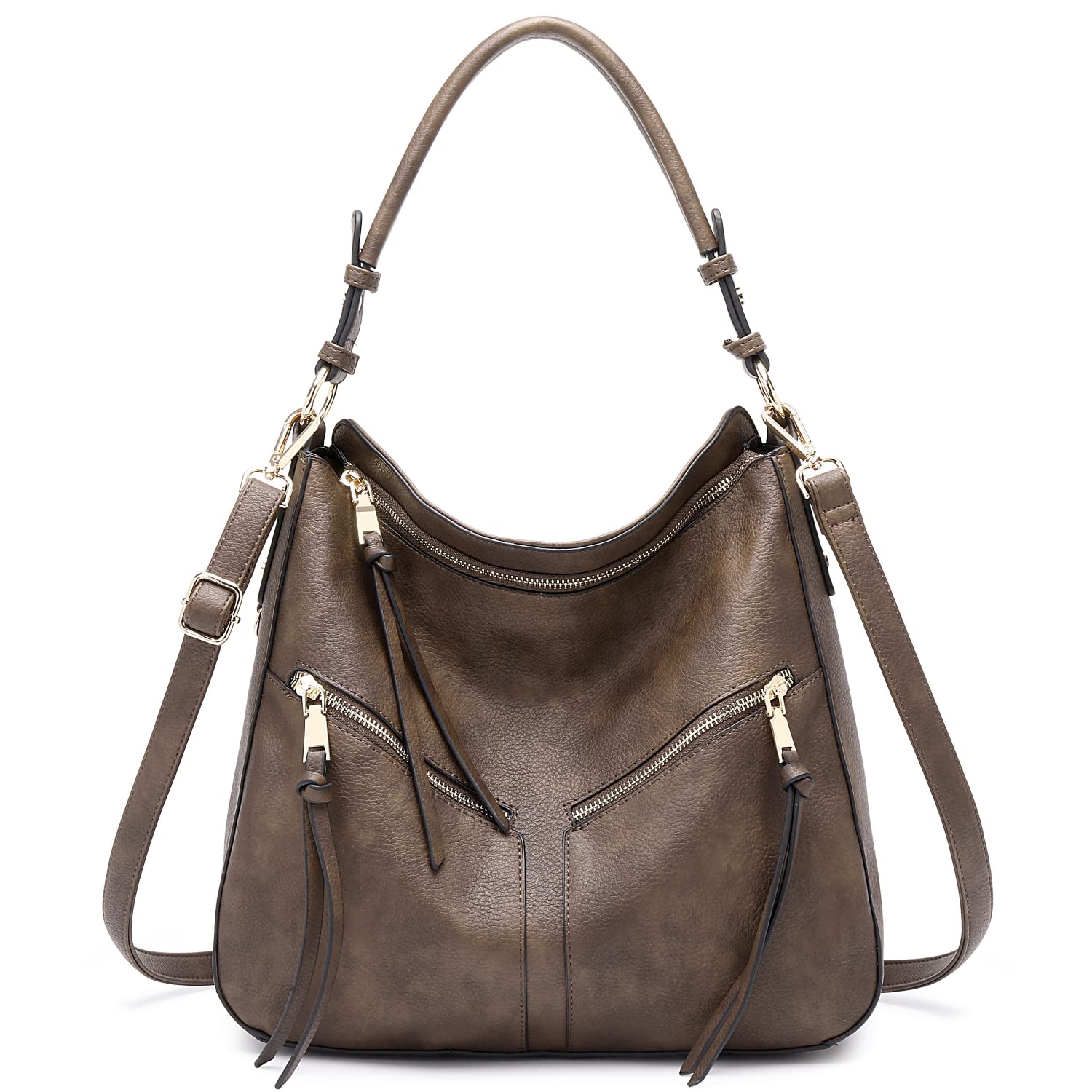 Lapsting Boho Faux Leather Hobo Shoulder Bag