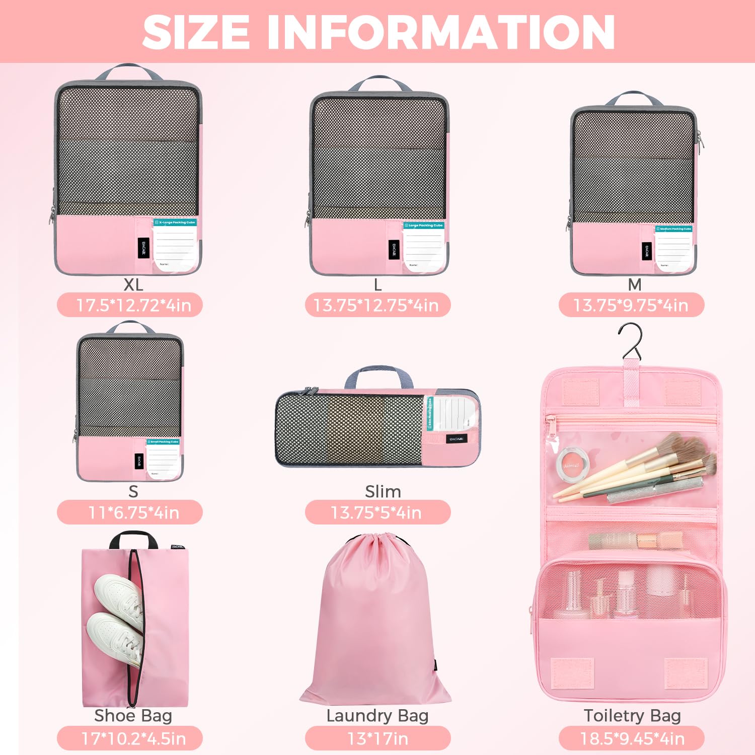 BAGAIL Expandable Travel Compression Cubes Set -  by Handbags Specialist Headquarter | Available at Handbags Specialist Headquarter