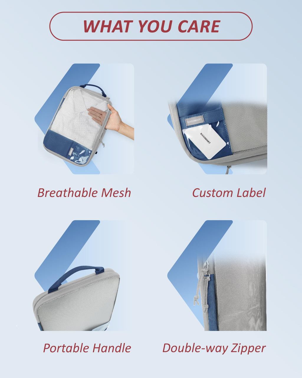 PackPro 6 Set Compression Cubes for Travel - Luggage Travel Bags by Handbags Specialist Headquarter | Available at Handbags Specialist Headquarter