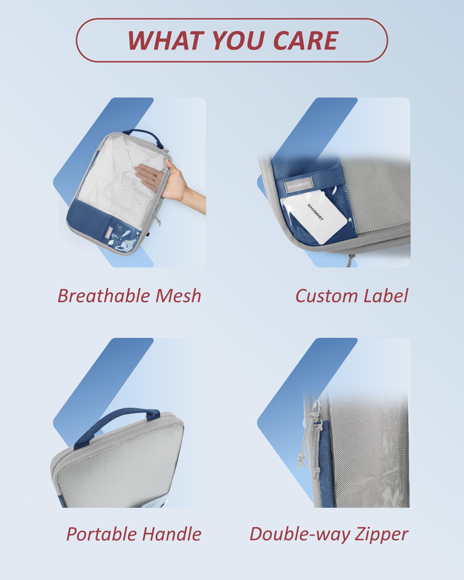 PackPro 6 Set Compression Cubes for Travel - Luggage Travel Bags by Handbags Specialist Headquarter | Available at Handbags Specialist Headquarter