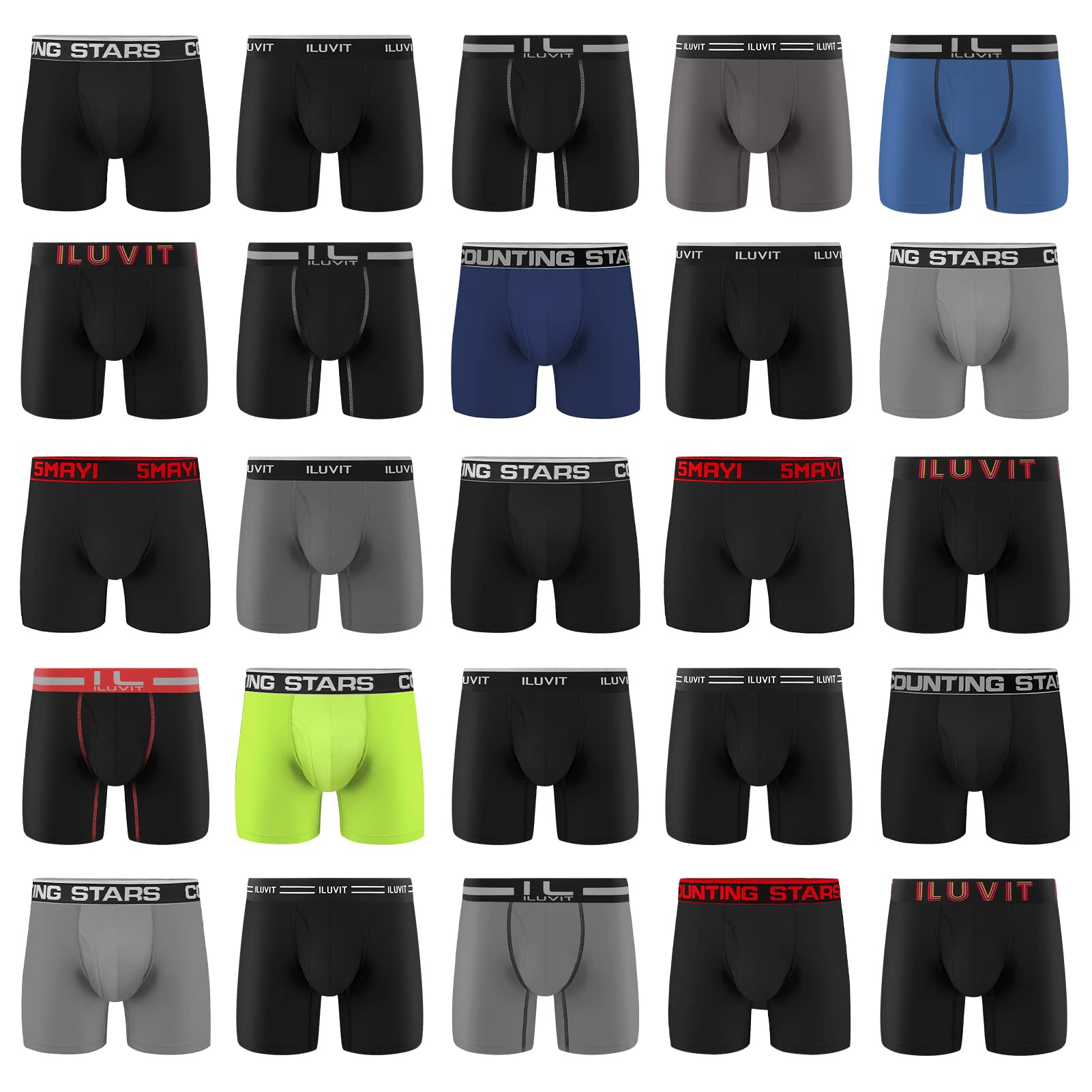 Men's Athletic Boxer Briefs Pack