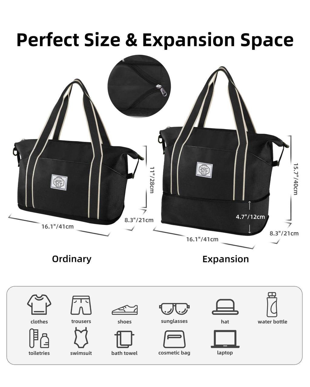 WALNEW Foldable Waterproof Travel Duffel Bag - Luggage Travel Bags by Handbags Specialist Headquarter | Available at Handbags Specialist Headquarter