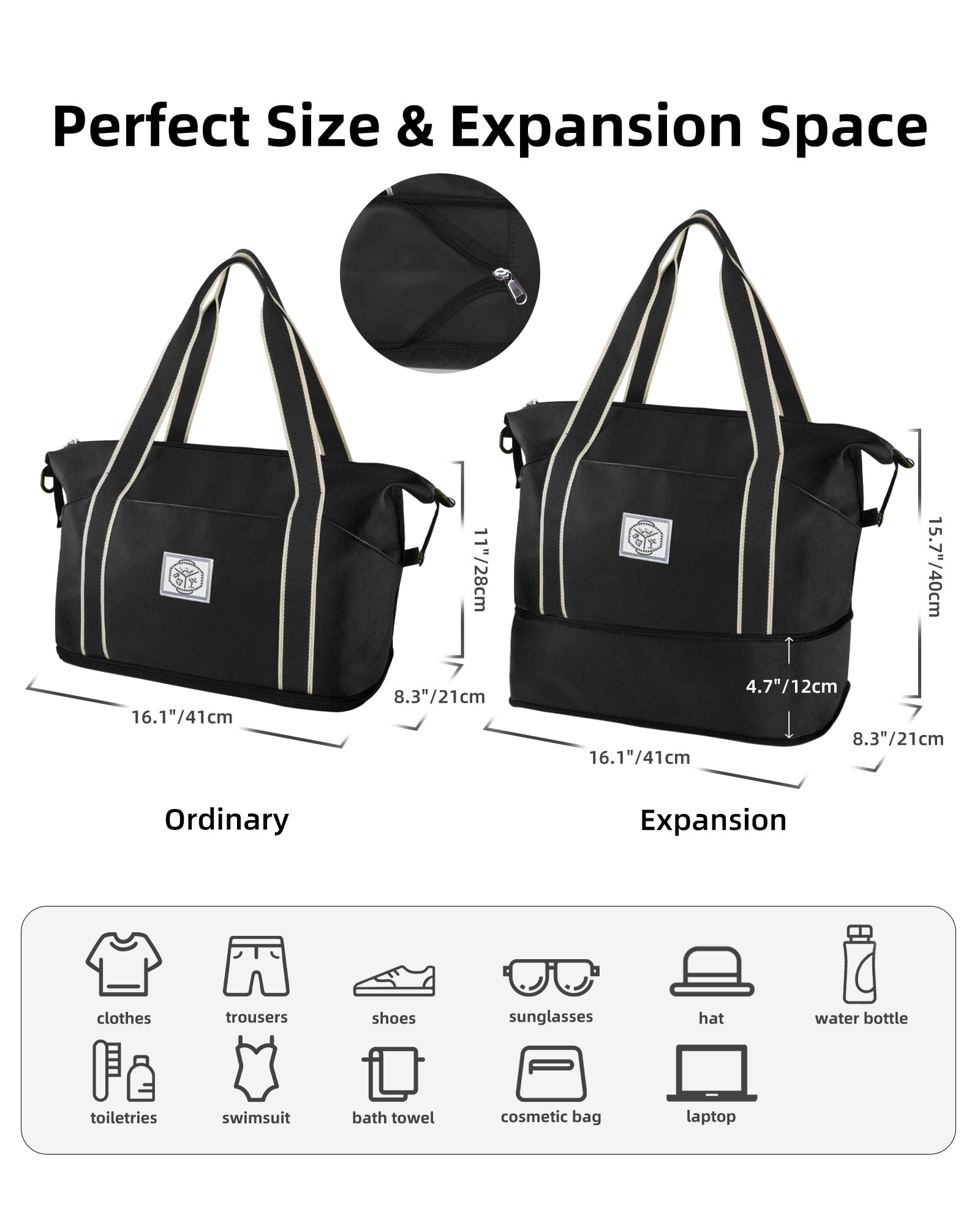 WALNEW Foldable Waterproof Travel Duffel Bag - Luggage Travel Bags by Handbags Specialist Headquarter | Available at Handbags Specialist Headquarter