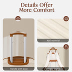 Coolife 3-Piece Hardside Luggage Set - Apricot White
