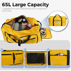 Foldable 65L Duffle Bag with Shoe Compartment