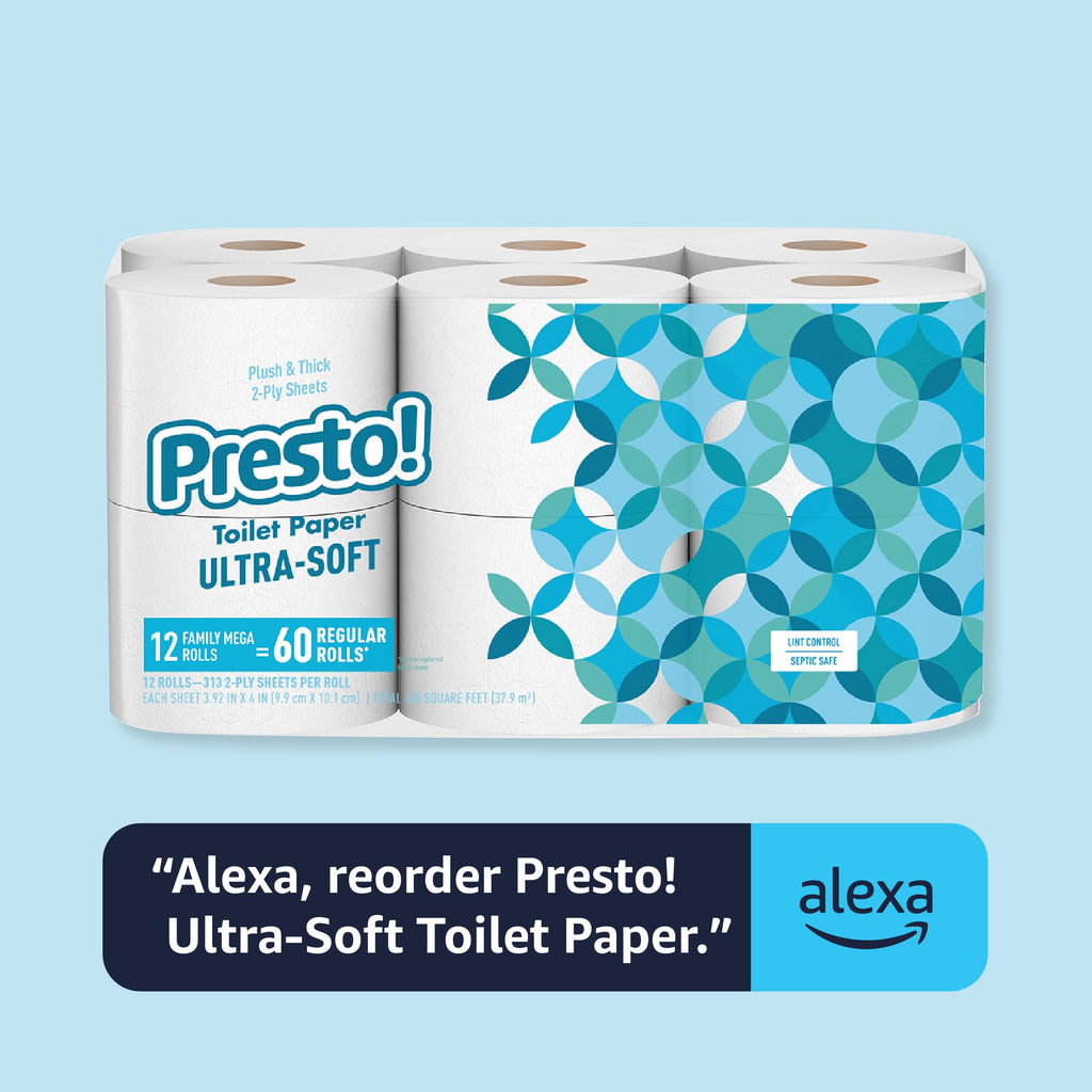 Presto! Ultra-Soft 2-Ply Family Mega Rolls Pack -  by Handbags Specialist Headquarter | Available at Handbags Specialist Headquarter