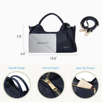 BOSTANTEN Leather Satchel Crossbody Handbag for Women