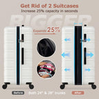 BEOW Spinner Luggage Set - Luggage Travel Bags by Handbags Specialist Headquarter | Available at Handbags Specialist Headquarter